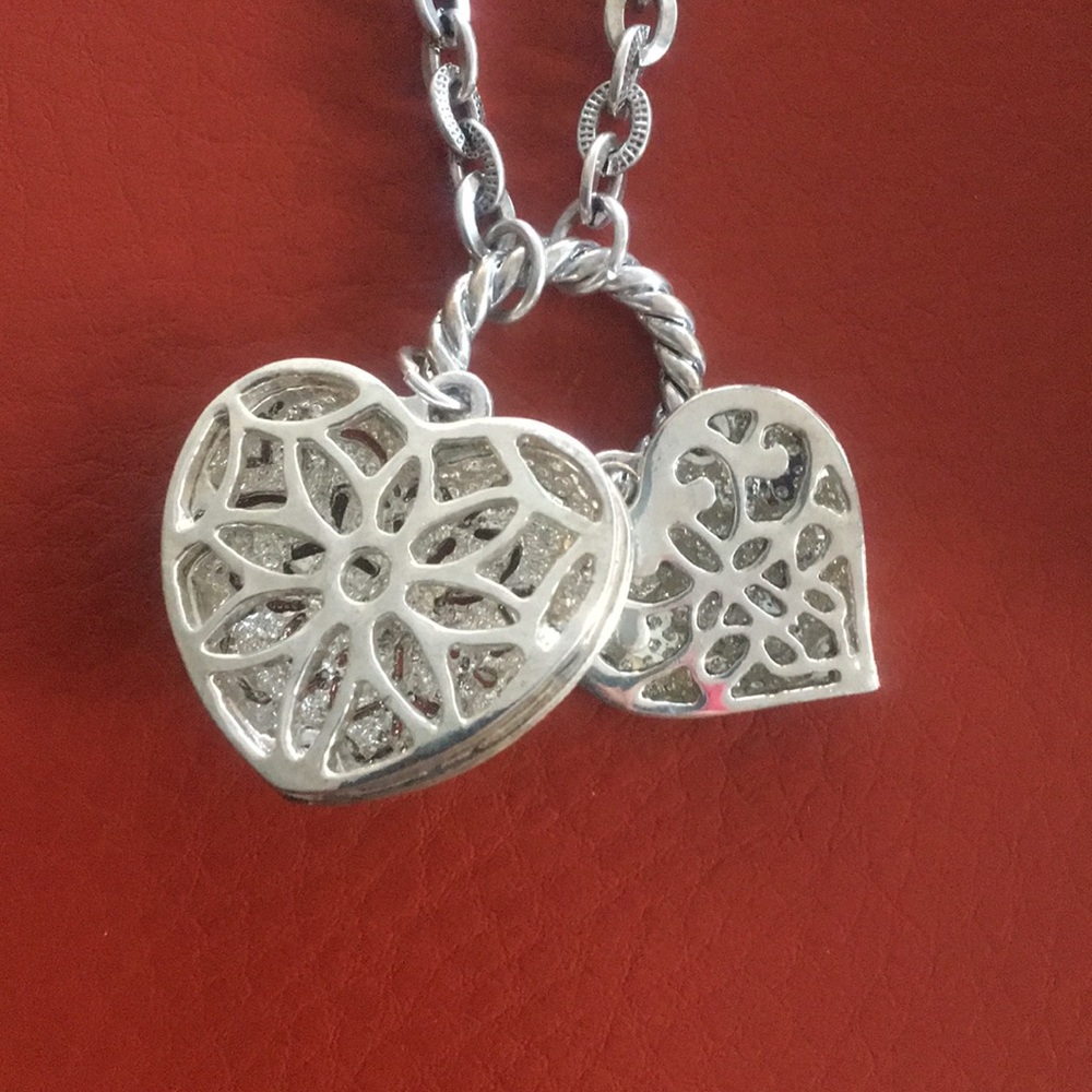 Silver Costume Jewelry Set - Necklace and Earrings